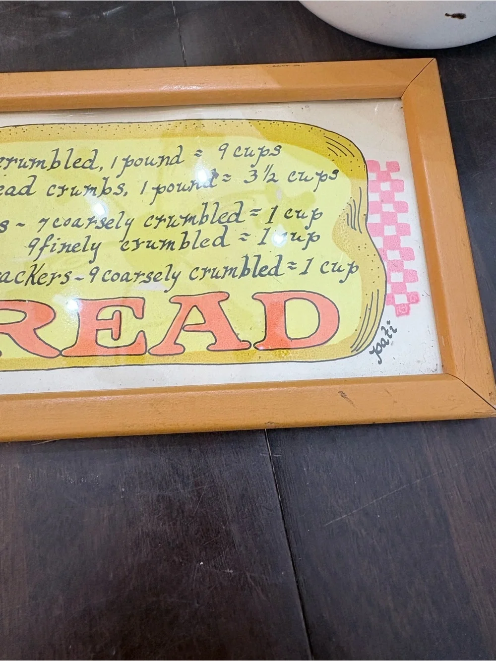 Framed Vintage 'BREAD' Kitchen Art Print